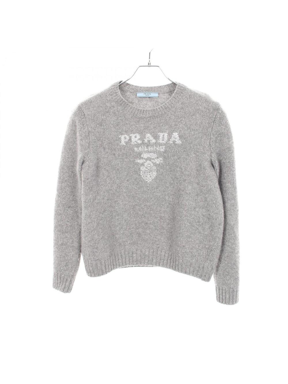 Prada Logo Crew Neck Knit P24B2Q #282227P12B
